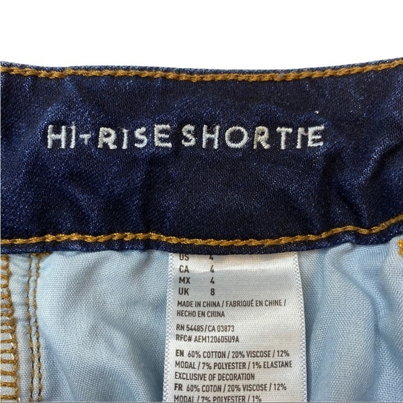 American Eagle Women’s SZ 4 Hi-Rise Shortie Shorts - Picture 3 of 6